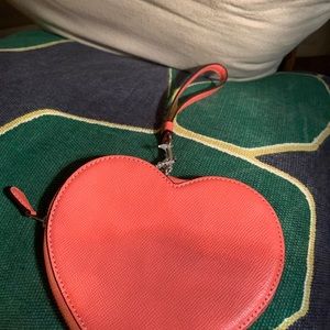 Coach Bags - Coach Heart Shaped Crossgrain Leather Wristlet Coach Bags - Coach Heart Shaped Crossgrain Leather Wristlet